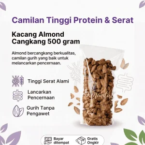 Kacang Almond Cangkang 500 gram