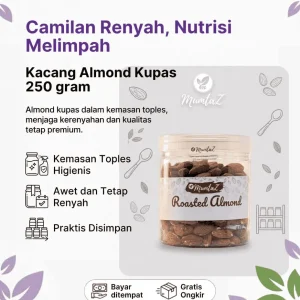 Kacang Almond Kupas 250 gram